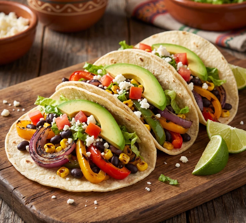 Vegetarian tacos at Habaneros Mexican Grill, a family-run Mexican restaurant on 48A Street in Leduc, AB