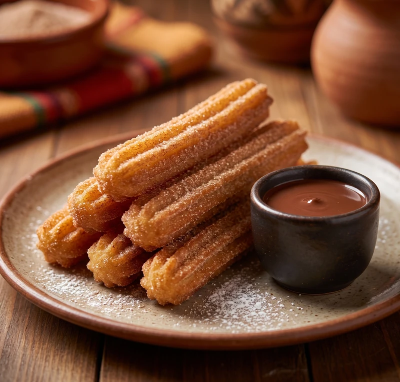 Cinnamon churros dessert at Habaneros Mexican Grill, Leduc, Alberta
